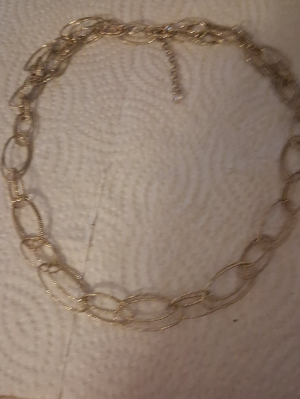 Textured Gold Link Necklace for Women